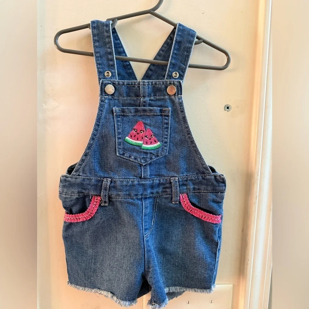 Children’s Place Denim Watermelon Shortalls